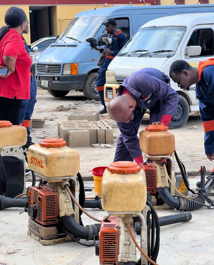 The E Consultants fumigation team in uniform in Lagos